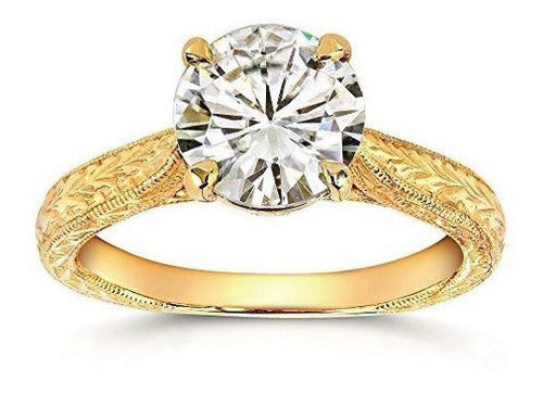 Anillo De Compromiso de oro amarillo de 14k