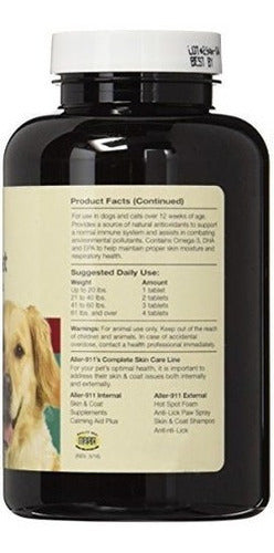 Aller 911 Skin and Coat Plus Suplemento Avanzado De Tabletas