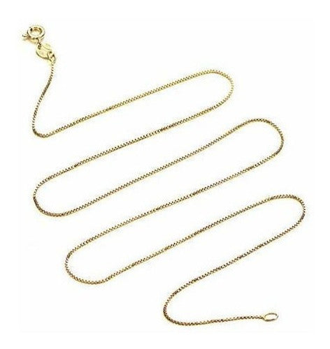 Collar De Cadena De Caja De 18 Mm De Oro