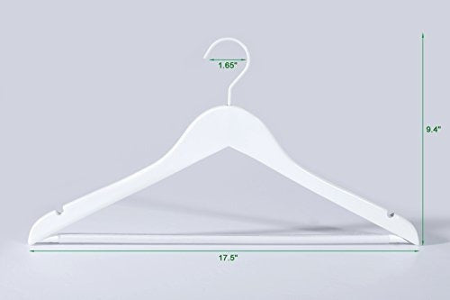 Perchas De Traje De Madera Blancas, Extra