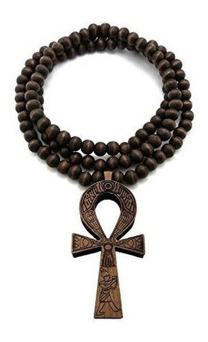 Collar y Colgante De Madera 6mm / 27