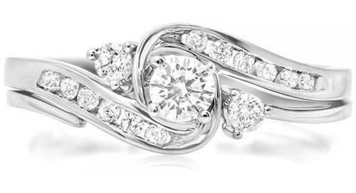 Anillo de compromiso nupcial para mujer