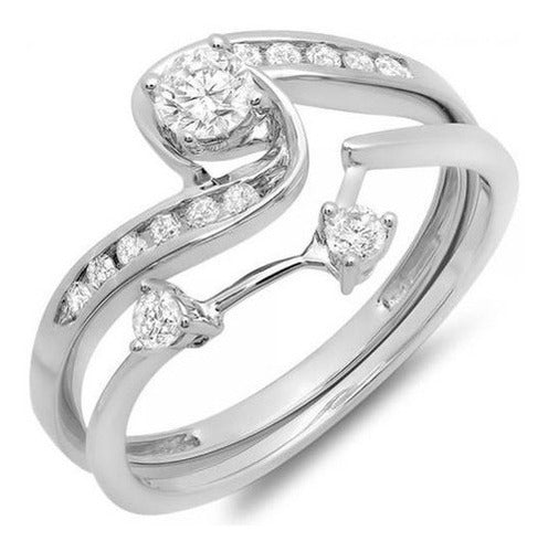 Anillo de compromiso nupcial para mujer