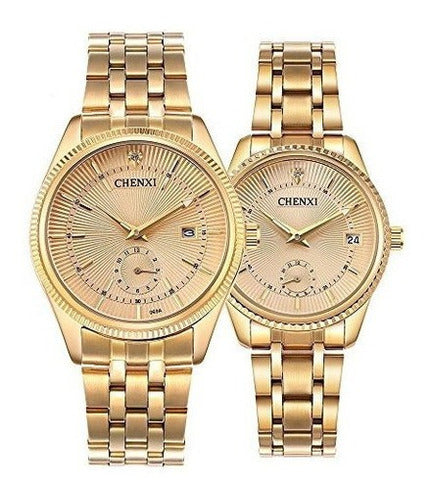 Reloj de pulsera para pareja, de acero inoxidable