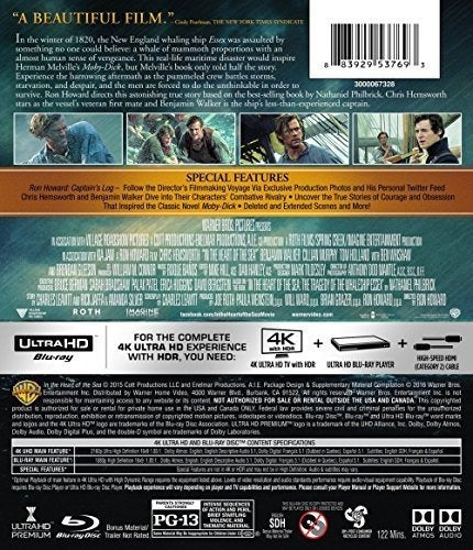 En El Corazón Del Mar (4k Ultra Hd + Blu-ray + Digital Hd)