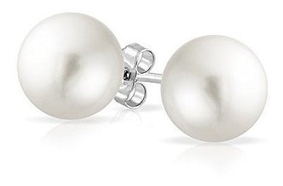 Pendientes De Botón De Bola De Perla Simulada
