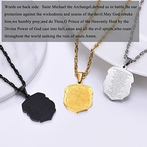 Collar con colgante y cadena de San Miguel Arcángel