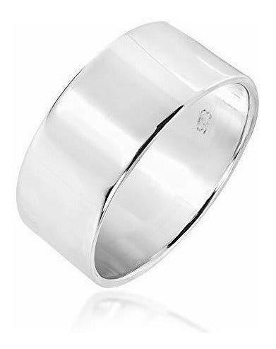 Anillo De Plata De Ley 925 De 10 Mm De Ancho.