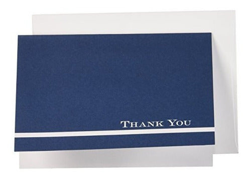 tarjetas De Agradecimiento De Color Azul