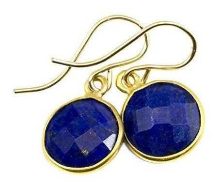 Pendientes De Lapislázuli De Oro De 14 K