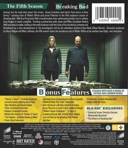 Breaking Bad: Season 5 (episodios 1-8) 2 Discos Blu-ray