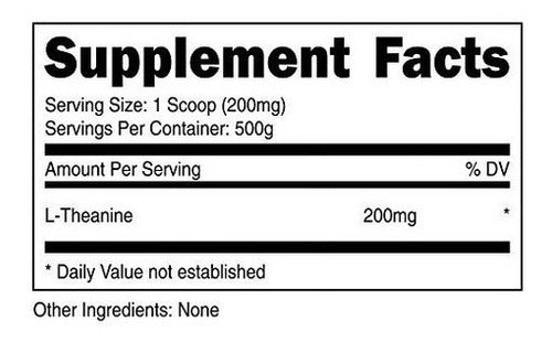 Polvo de L-teanina pura de Nutricost 100 gramos