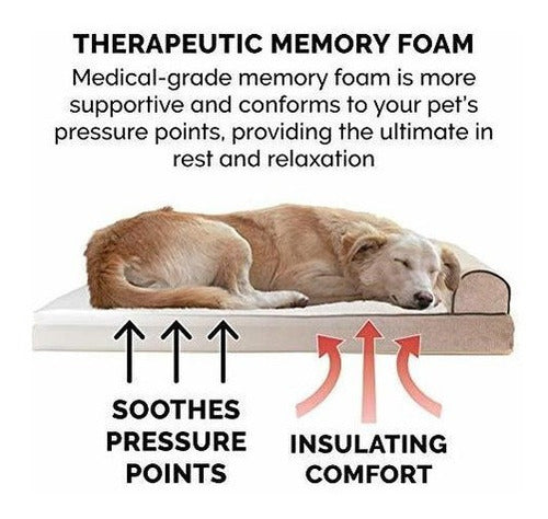 Cama Para Perros Furhaven | Memory Foam Faux Fleece