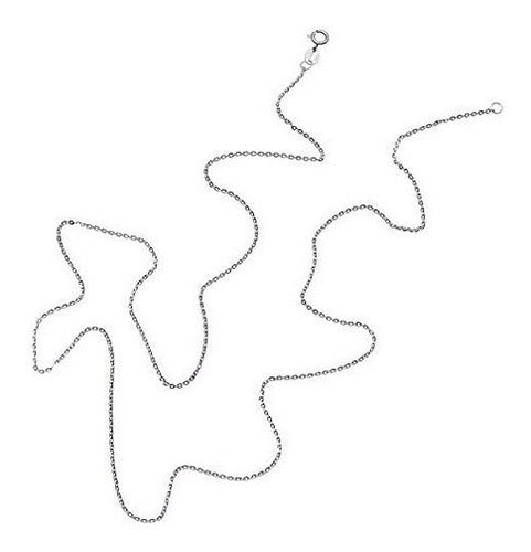 Collar De Cadena De Cable Rolo Deslizante De Plata Esterlina