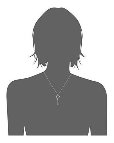 Collar De Plata Esterlina, Diamante, Llavero, Corazón