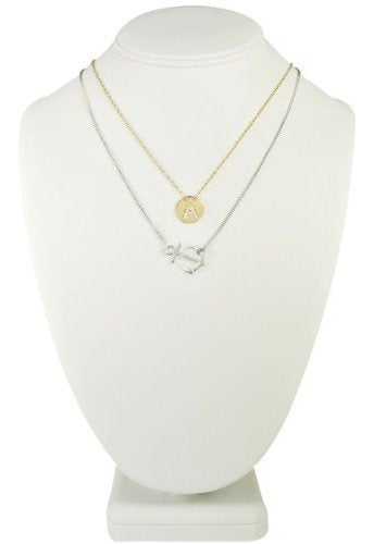 Collar Colgante Dorado De La Letra Inicial