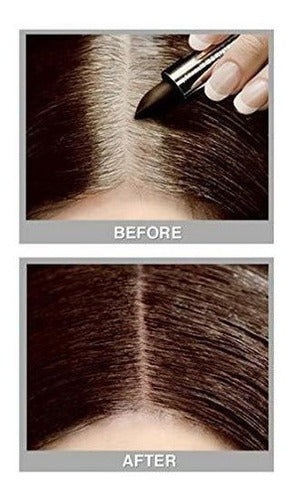Cubra Su Palo De Retoque De Color De Cabello Gris - Negro
