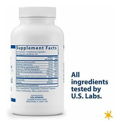 Nutrientes Vitales - Tirosina Y B-vitaminas - Fórmula De La