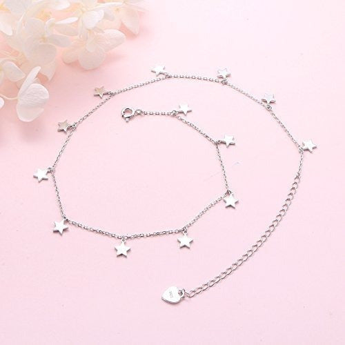 Joyería De Plata Esterlina Lucky Star Gargantilla Collar