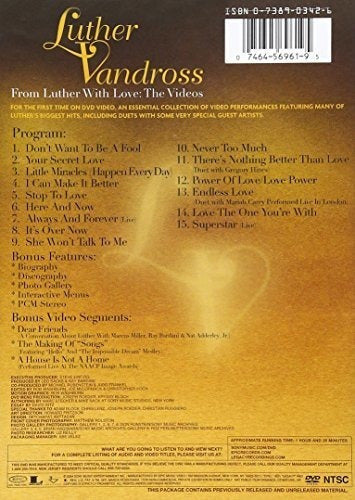 DVD - Luther Vandross - De Luther with Love: Los videos
