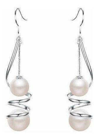 Elequeen Mujer Marfil Color Perla Simulada Largo Alambre