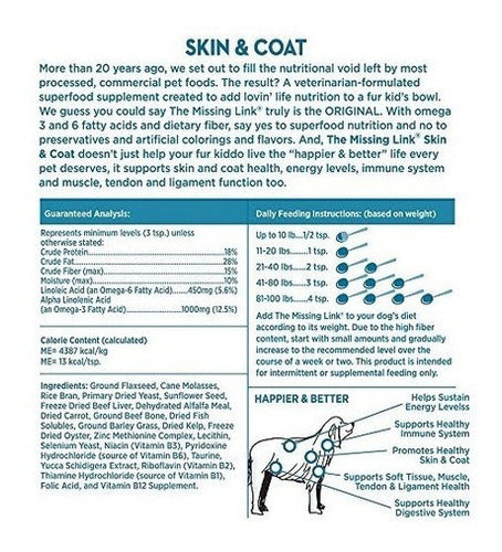 El eslabón perdido Suplemento Para Perros Totalmente Natural