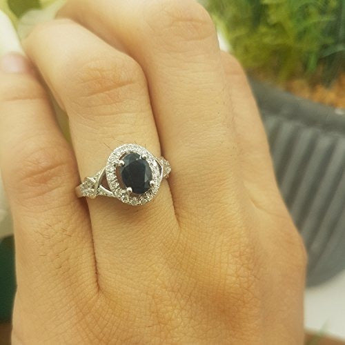Anillo De Compromiso De Halo Nupcial Con Diamantes De Talla