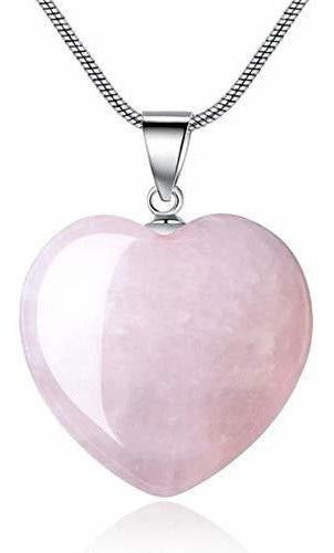 Eres Mi Único Amor Collar De Cuarzo Rosa Natural Cristales