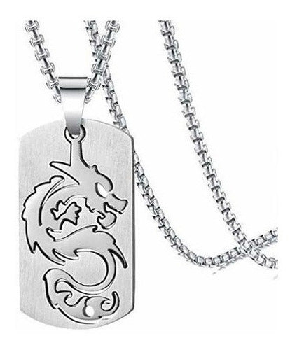 Xusamss Hip Hop Collar Colgante De Acero De Titanio Etiqueta