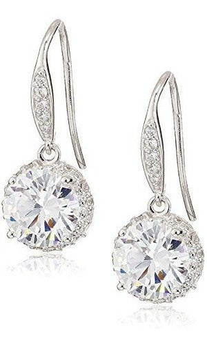 Pendientes Largos De Plata Con Circonitas Cúbicas Y