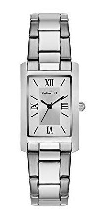 Reloj De Esfera plateada y blanca para mujer 43L203