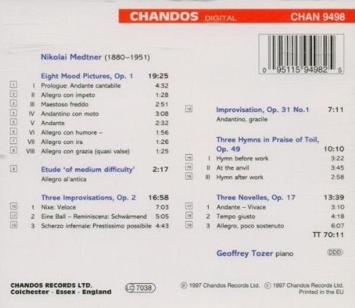 Las obras para piano de Nikolai Medtner cd