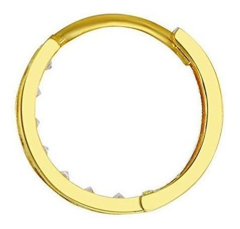 Pendientes de aro 14k oro amarillo 2 mm de espesor