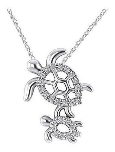 Collar de mamá e hijo con tortugas