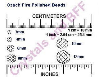 Cuentas De Vidrio Facetado Redondo Pulido Al Fuego Preciosa