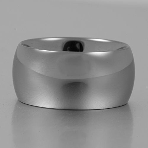 Anillo de carburo de tungsteno plateado clásico para hombre