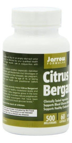 Jarrow Formulas Citrus Bergamot, 500 Mg, 60 Cápsulas