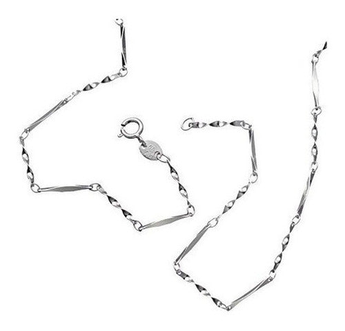Cadena de eslabones de plata de ley 92