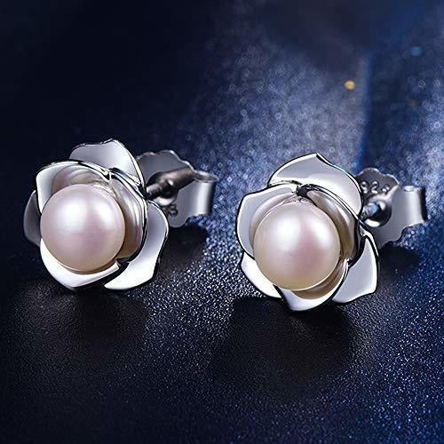 Pendientes De Perlas Cultivadas De Agua Dulce De Plata