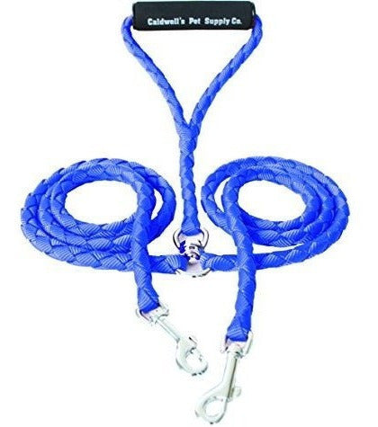 Correa De Perro Doble Azul Para Dos Perros - Azul -