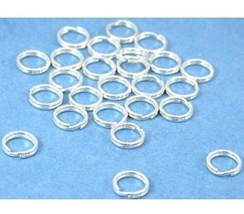 25 Anillos Partidos De Plata Esterlina 5mm