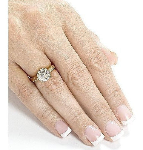 Anillo De Compromiso de oro amarillo de 14k