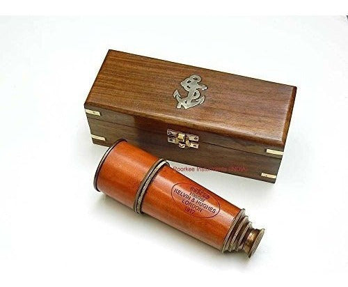 Nuevo Estuche De Cuero Mandala Incrustado En El Telescopio