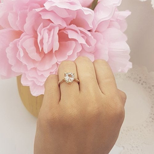 14k Rose Gold - Anillo De Compromiso