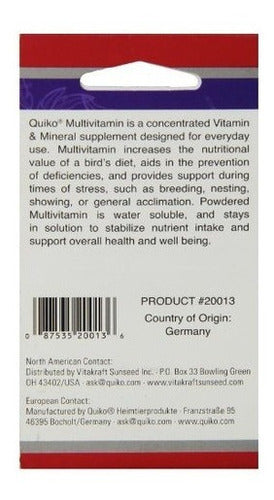 Suplemento Quiko Multivitamínico Daily Balance Bird