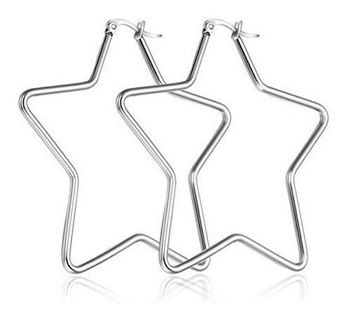 Pendientes De Aro En Forma De Estrella