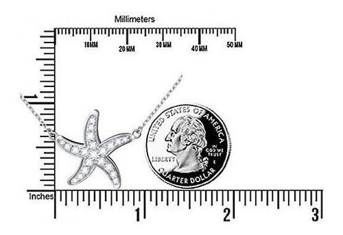 Athenaa S925 Collar De Estrella De Mar Colgante De Estrella