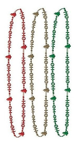 Collar Con Cuentas De Amscan Ho Ho Ho, 6 Ct.