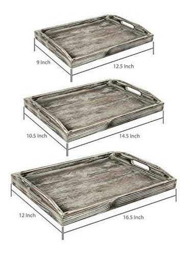 Bandejas Para Desayuno Con Nidos De Madera