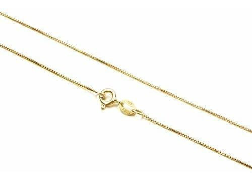 Collar De Cadena De Caja De 18 Mm De Oro